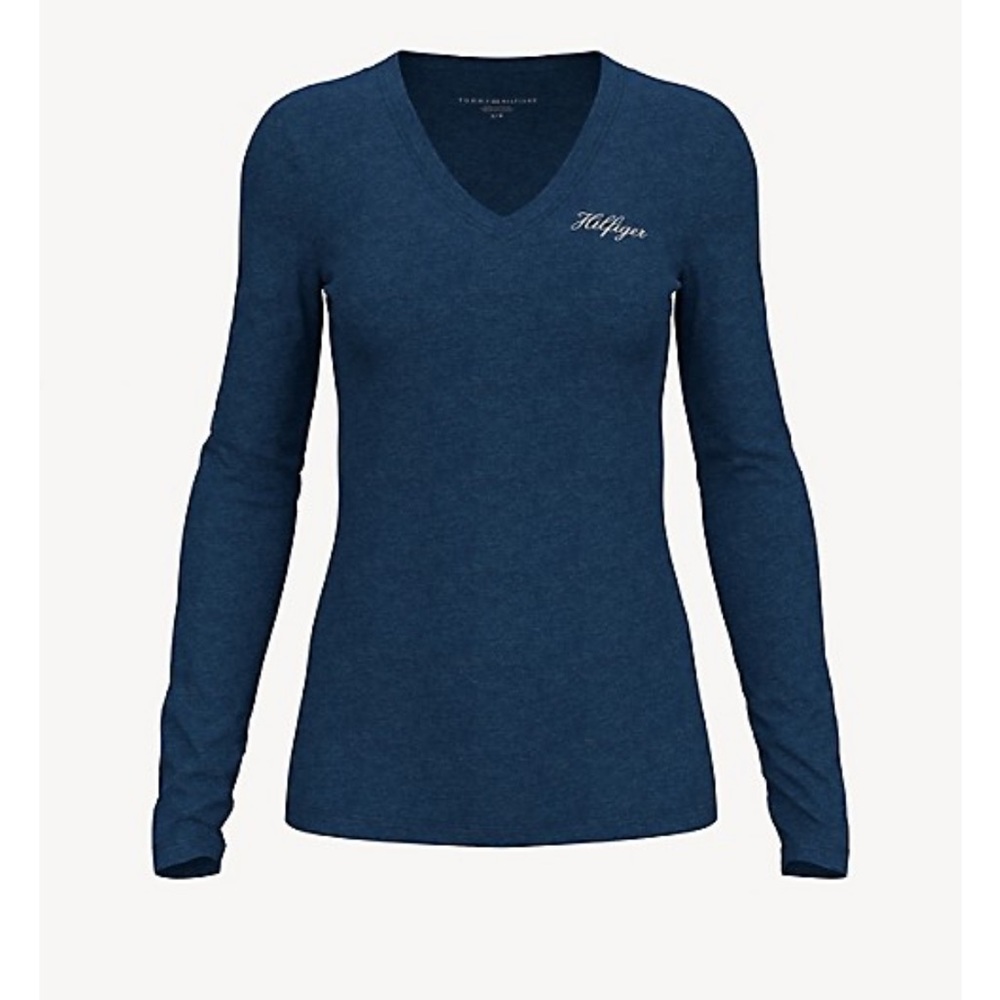 NWT Tommy Hilfiger V-Neck Blue T-Shirt- Size L